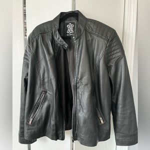 Blingsoul Leather Jacket Women - Cafe Racer Real Lambskin - Moto Jacket